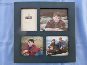MULTI APERTURE PICTURE FRAME - FITS FOUR (4) PHOTOS IMAGES - BURNES OF BOSTON - Picture 1 of 2