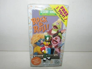 NEW SEALED Sesame Street "Rock & Roll!" VHS Tape w/ Bert Toy & Poster Vintage - Picture 1 of 2