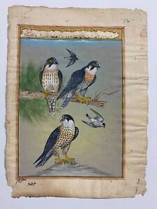 Bird Paper Painting Intricate Miniature Art Work , Old Paper Used,Gift, Art Work