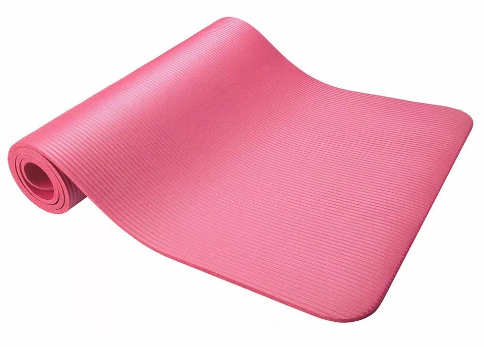 Estera de ejercicio gruesa para gimnasio esterilla de yoga pilates almohadilla de entrenamiento antideslizante clase en casa fitness Foto 1 de 4