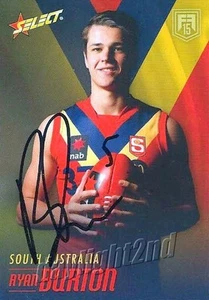 Signed 2015 HAWTHORN HAWKS AFL Premiers Card RYAN BURTON Future Force - Picture 1 of 1