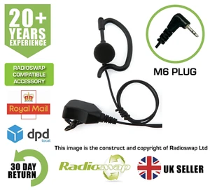 DELUXE G-SHAPE EARPIECE WITH MIC & PTT FITS MOTOROLA T60 T61 T62 TWO WAY RADIO - Picture 1 of 8