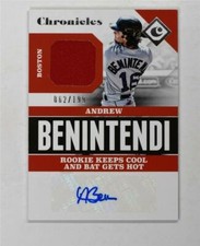2017 Chronicles Signature Swatches Auto #CSS-AB Andrew Benintendi /199
