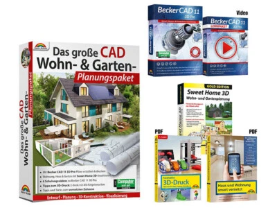 Das große CAD-Wohn- und Garten-Planungspaket inkl. E-Books + BeckerCAD 11 3D Pro - Bild 1 von 2