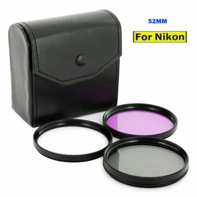 52mm hd filter kit UV CPL FOR NIKON D3100 D3200 D5000 D5100 D5200 D5300 D300 D90 - Image 1 of 2