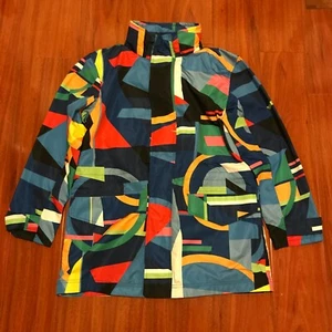Lauren Ralph Lauren Print Taffeta Windbreaker Med Modern Nautical Print $298 - Picture 1 of 9