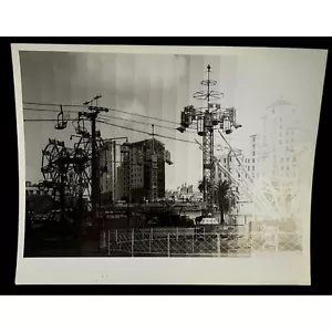 Carnival Rides Vintage Found Photo County Fair Zumur Double Ferris Wheel - Picture 1 of 13