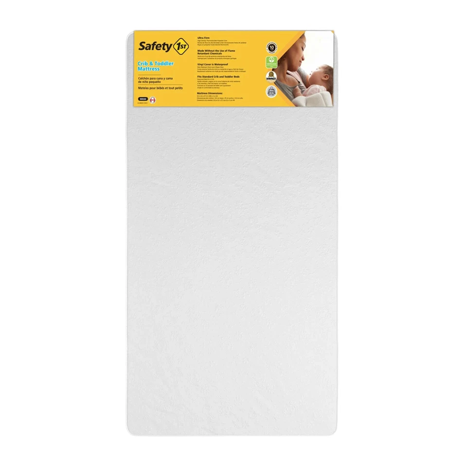 Safety 1st Sweet Dreams 5" Firm Crib & Toddler Mattress, Thermo-Bonded Co, White - Image 1 of 4