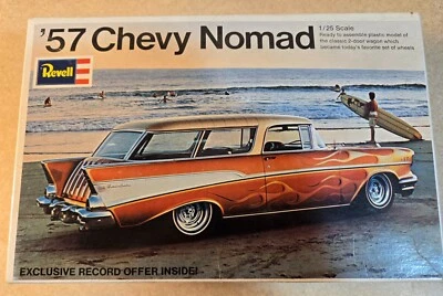 *RARE* Vintage 1968 Issue OPEN BOX! Revell 1957 Chevy Nomad Model Kit in 1/25 - Image 1 of 4