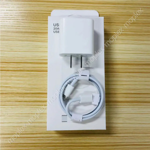For iPhone 14 13 12 11 Pro USB-C Power Adapter 20W Fast Charger Type-C PD Cable