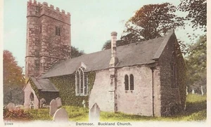 Buckland Church Dartmoor - Unused Colour Postcard - Foto 1 di 2
