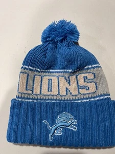 Beanie Detroit Lions Adult Winter Knit Hat Cap Toboggan Sideline USA New Era USA - Picture 1 of 7