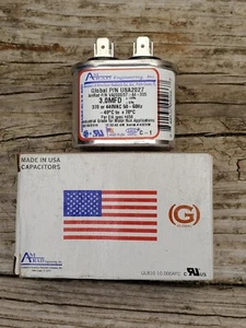 AmRad USA2027 Condensatore di corsa ovale 3 uF MFD 370 / 440 Volt Made in USA - Foto 1 di 4