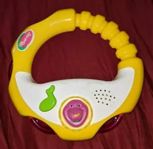5927 Playskool Barney Song Magic Tamburin Spielzeug spielt Musik funktioniert SELTEN RARITÄT 1999 - Bild 1 von 6