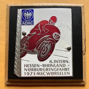 Badge motorcycle moto Germany 1971 Essen Nurburgring Wurselen race - Picture 1 of 2