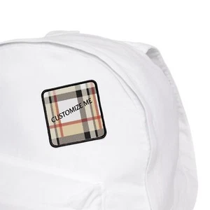 Iron-On Patches, Apparel, Customize Beige Plaid Preppy Design - Imagen 1 de 17