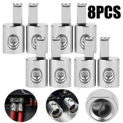 8PCS 1/0 Gauge To 4 Gauge Pin AWG Power Wire Reducer Car Audio Amp Terminal - Image 1 of 4