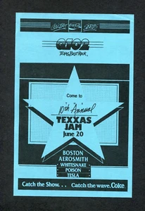 1987 Texas Jam Concert Handbill Flyer Aerosmith Boston Deep Purple Tesla Texxas - Picture 1 of 2