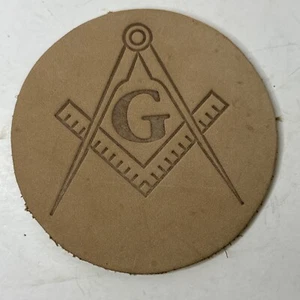 Freemason Leather Stamped Logo Custom YY1 - Picture 1 of 3
