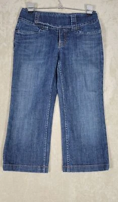 Sergio Valente Mujer Azul Jean Capris Vintage Talla 27 Cinturón Solapa Botones Foto 1 de 4