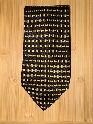 Daniel de Fasson Black Beige Multicolor Geometric Silk Tie - 58L 4.0W - Image 1 of 4