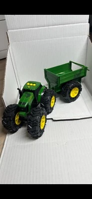 TOMY John Deere Kids Monster Treads Toy Tractor with Wagon and Lights & Sounds - Image 1 of 4