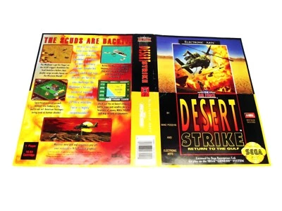 DESERT STRIKE SEGA MEGA DRIVE INSERT ARTWORK PAL SUIT COLLECTOR GENESIS NOMAD FP - Image 1 of 4