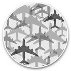 2 x Vinyl Stickers 7.5cm (bw) - Airplane Plane Pilot Airport  #38786