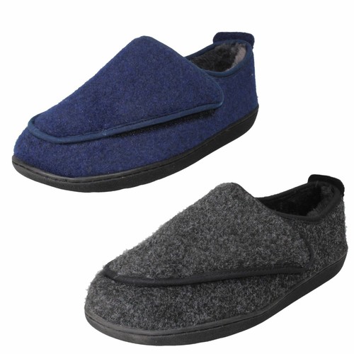 Mens Clarks Casual Hook and Loop Slippers 'King Riptape'