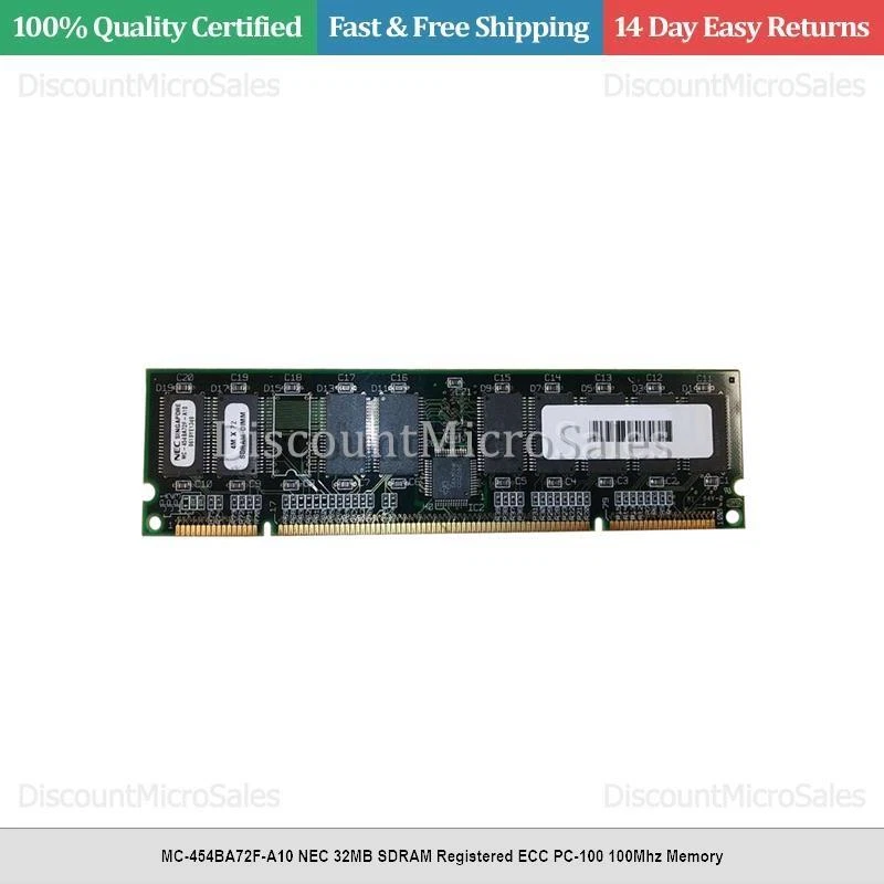 MC-454BA72F-A10 NEC 32MB SDRAM Registered ECC PC-100 100Mhz Memory - Image 1 of 1