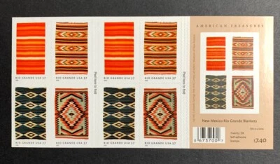 U.S. Stamps SC#3929b (3926-3929) Rio Grande Blankets Booklet of 20 Stamps - Image 1 of 3