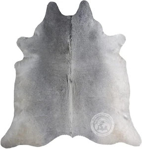 100% Genuine Grey Cowhide Rug - Modern Style Animal Skin Rug & Floor Carpet for - Picture 1 of 7