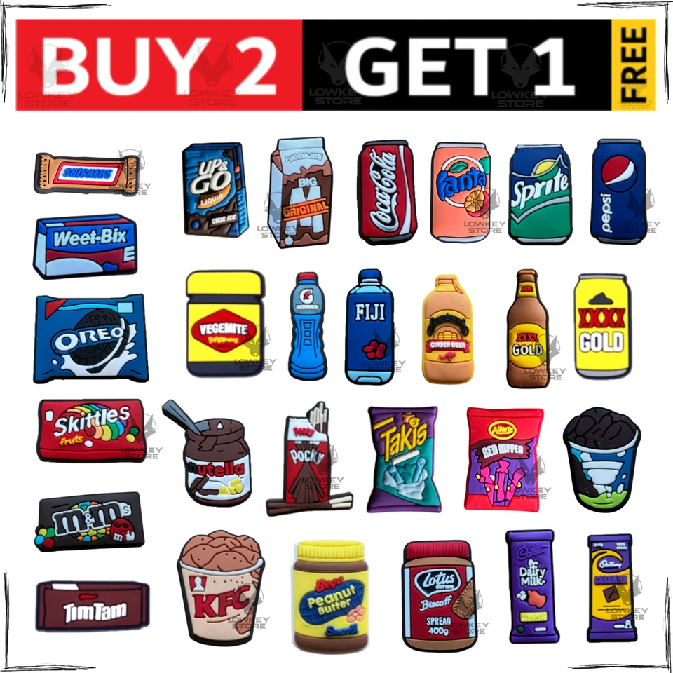 🇦🇺🐨 Popular Australian Food Jibbitz  - Snack Drink Croc Shoe Charms Crocs - image 1 of 1