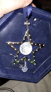 Harvey Lewis 2006 Ltd Ed Swarovski Crystal Star Silver Plated Christmas Ornament - Picture 1 of 3