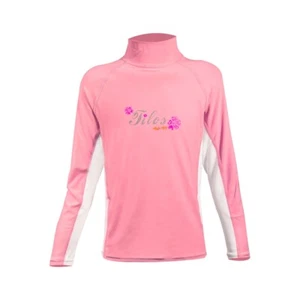 Tilos Kids Long Sleeve Rash Guard Children UV Protection Surf Swim Snorkel PINK - Picture 1 of 1