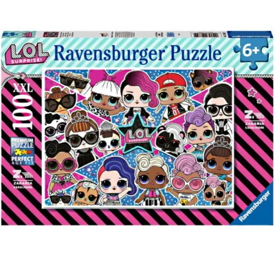 PUZZLE LOL SURPRISE 100 PZ XXL + 6 ANNI PER BAMBINI RAVENSBURGER - Immagine 1 di 2