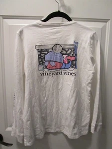 VINEYARD VINES GIRLS APRES SKI WHITE L/S T-SHIRT SIZE XL NEW - Picture 1 of 2