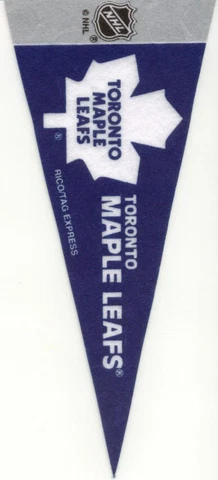 TORONTO MAPLE LEAFS MINI NHL FELT PENNANT 9" LONG OFFICIALLY LICENSED HOCKEY Cover