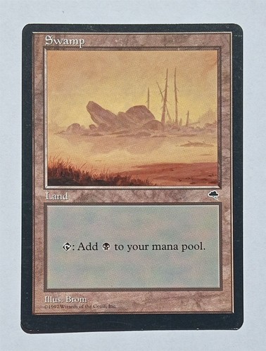 Magic MTG - Swamp (Picture #2) - Tempest Basic Land 1997 - LP | eBay