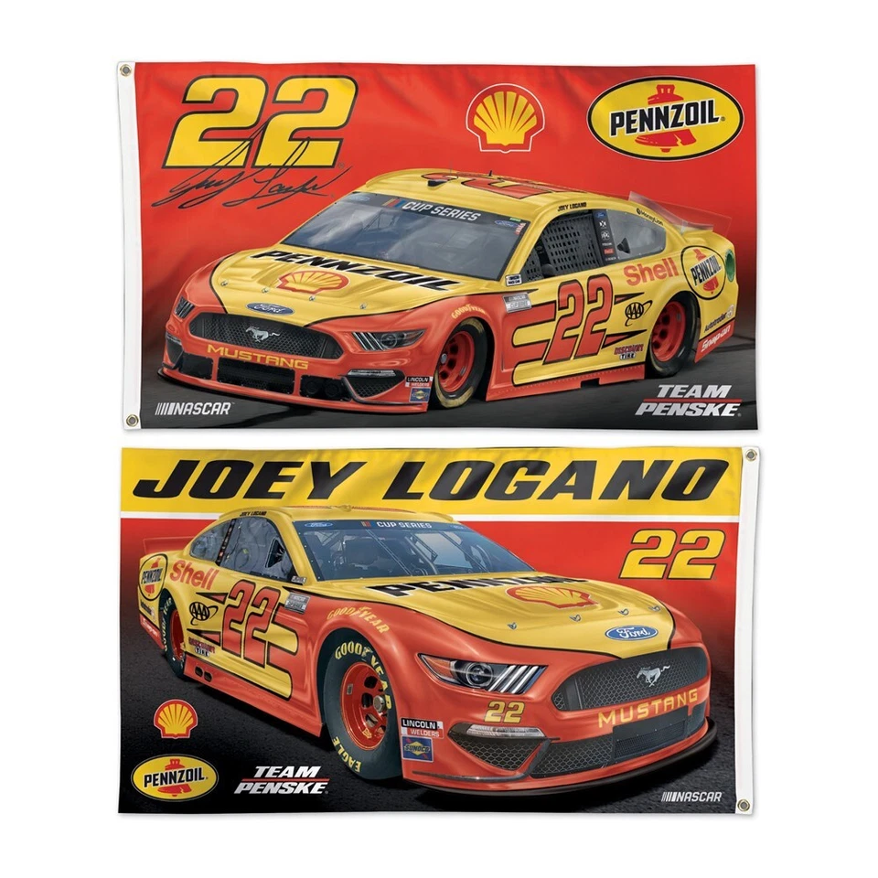Bandeira Joey Logano #22 Penske Team Nascar dupla face 3x5 frete grátis - Imagem 1 de 1