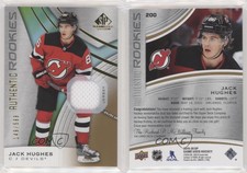 2019-20 SP Game Used Authentic Rookies Gold Jersey Relics Jack Hughes Rookie RC