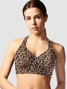 New Chantelle Size Medium  C29480 High Impact Wire free Sports Bra Leopard $68 - Picture 1 of 12