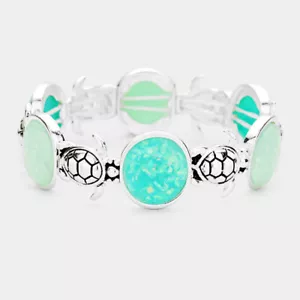 Seaglass sea turtle bracelet - Picture 1 of 1