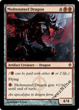 Moltensteel Dragon PL New Phyrexia MTG Magic the Gathering Red English Card