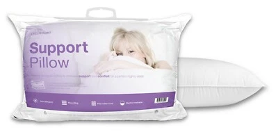 Luxury Anti-Allergenic Neck Support Soft Hollowfibre Filling Polycotton Pillow - Image 1 of 4
