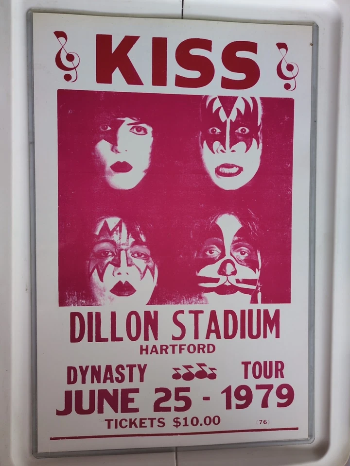 Kiss 1979 Dynasty Tour Concert Poster Dillon Stadium Hartford - Image 1 of 1