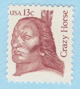 1982 CRAZY HORSE STAMP INDIAN USA 13 CENT UNUSED POSTAGE USPS - Picture 1 of 1