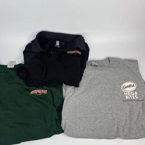 Lot Of 3 PEPPERIDGE FARM Shirt Adult XL Goldfish Milano Route Mega Bites Polo - Picture 1 of 8