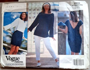 VOGUE SEWING PATTERN -Perry Ellis Design- DRESS TOP SKIRT PANTS - 12-14-16 - NEW - Picture 1 of 2