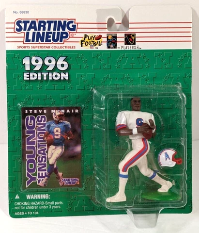 1996 Steve McNair Houston Oilers Starting Lineup SLU Rookie Figure TN Titans NFL Cover